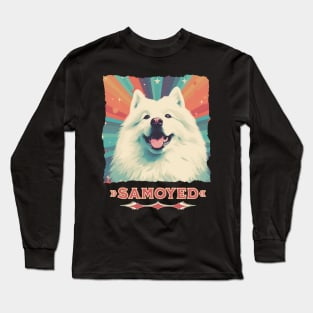 Samoyed vintage retro Long Sleeve T-Shirt